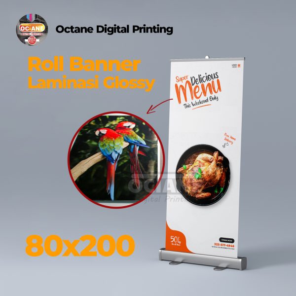 Roll Banner Albatros Laminasi Glossy 80x200