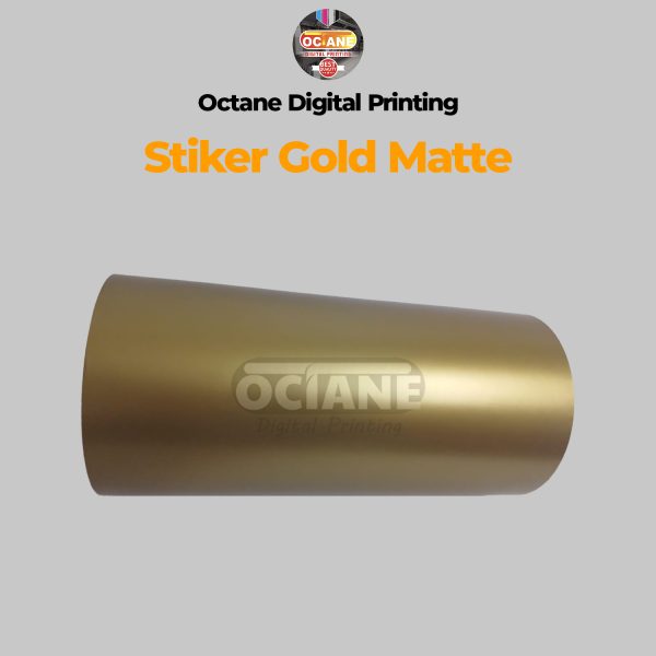 Stiker Gold Matte + Tinta Putih