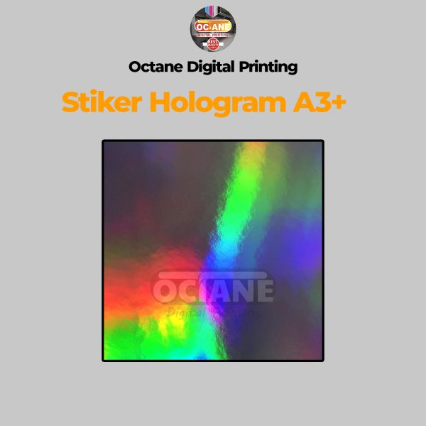 Stiker Hologram - Tinta Putih A3+