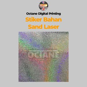 Stiker Hologram Glitter A3 (Sand Laser) + Tinta Putih