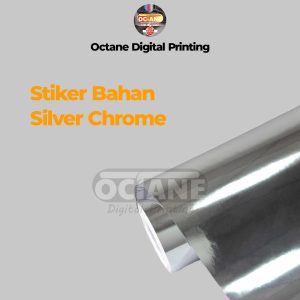 Stiker Silver Chrome A3 + Tinta Putih