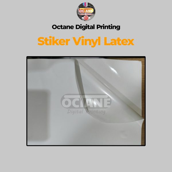 Stiker Meteran Vinyl Latex + Laminasi + Cutting