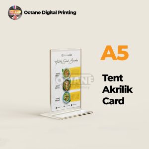 Tent Card Akrilik + Print A5