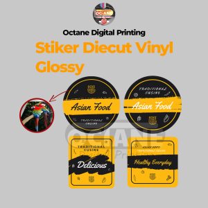 Stiker Diecut Vinyl Laminasi Glossy