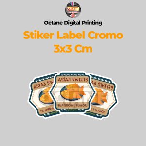 Stiker Label Cromo 3X3cm
