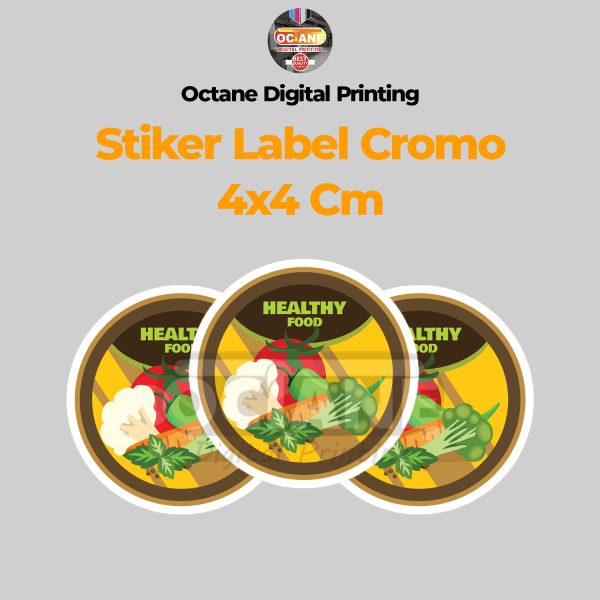 Stiker Label Cromo 4x4cm