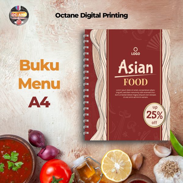 Buku Menu Hardcover A4 - isi 260